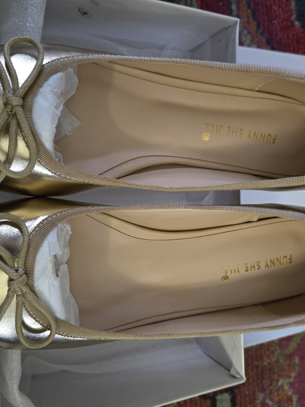 Metallic Gold Ballet Flats